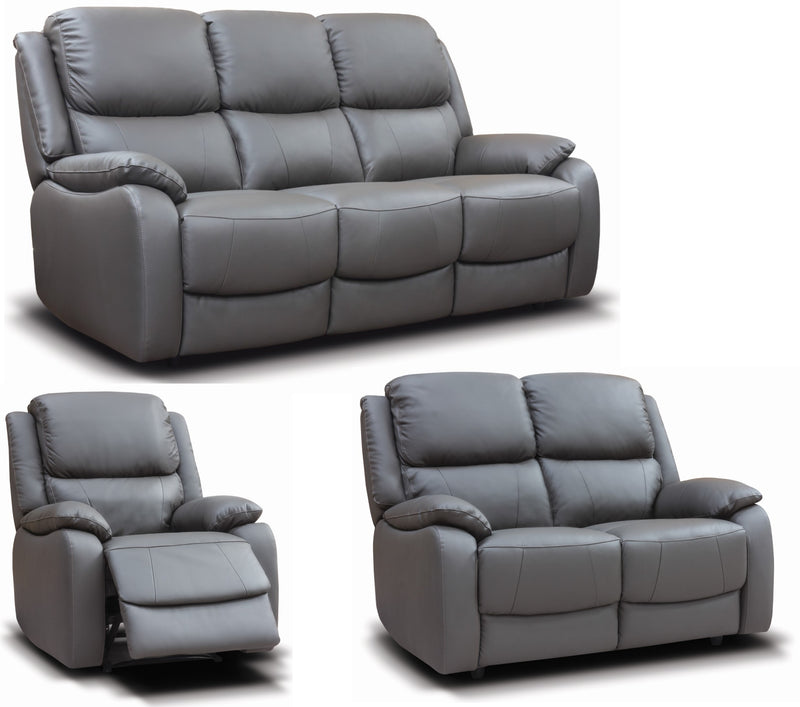 Parker 3+2+1 Seater Sofas Half Leather