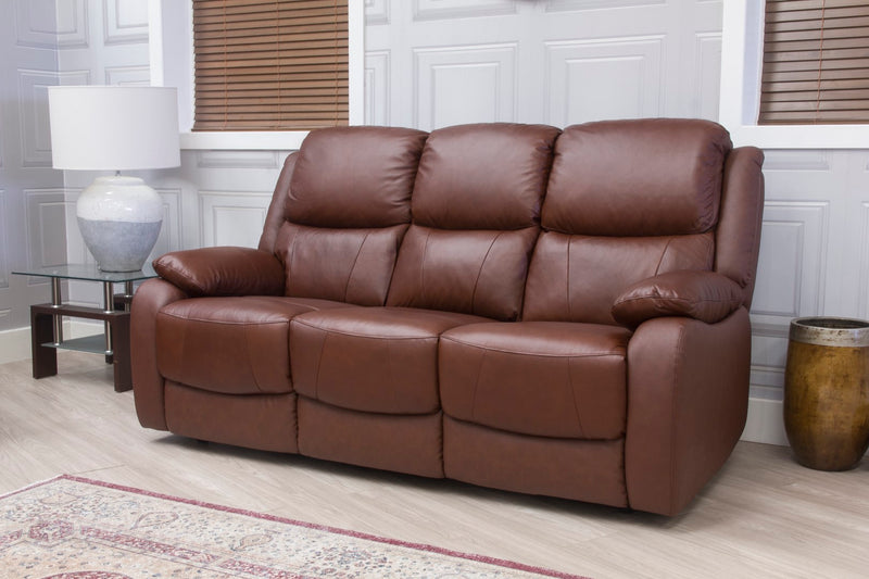 Parker 3+2+1 Seater Sofas Half Leather