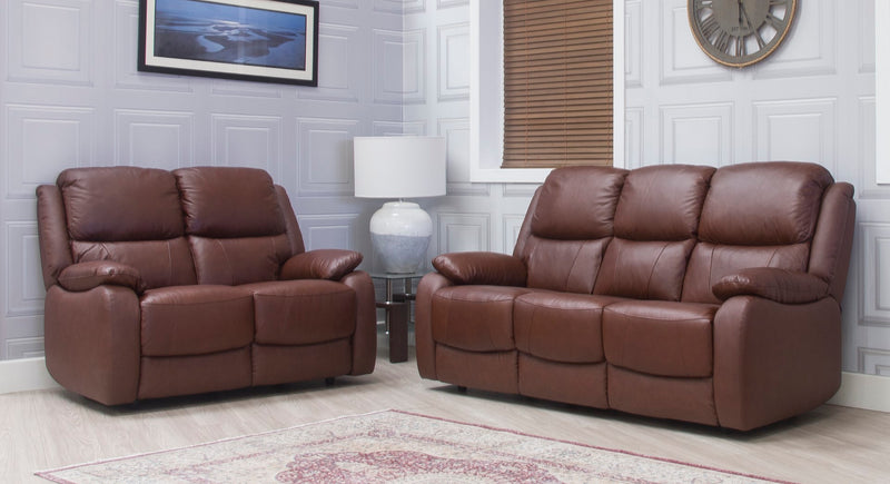 Parker 3+2 Seater Sofas Half Leather