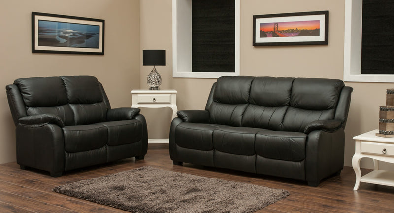 Parker 3+2 Seater Sofas Half Leather