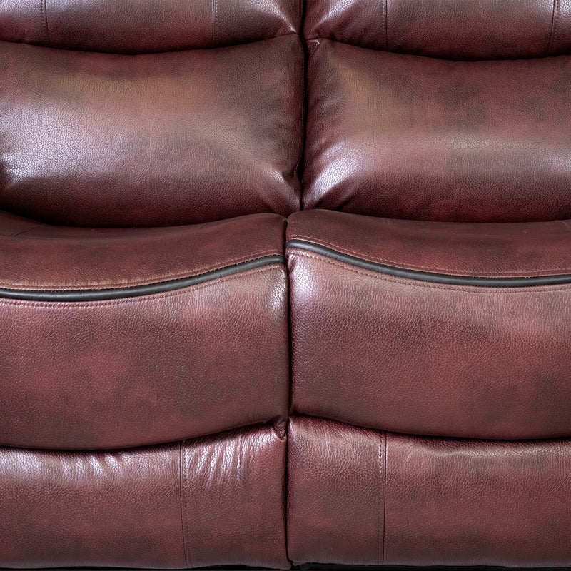 Sherwood Burgundy Leather Reclining Sofas