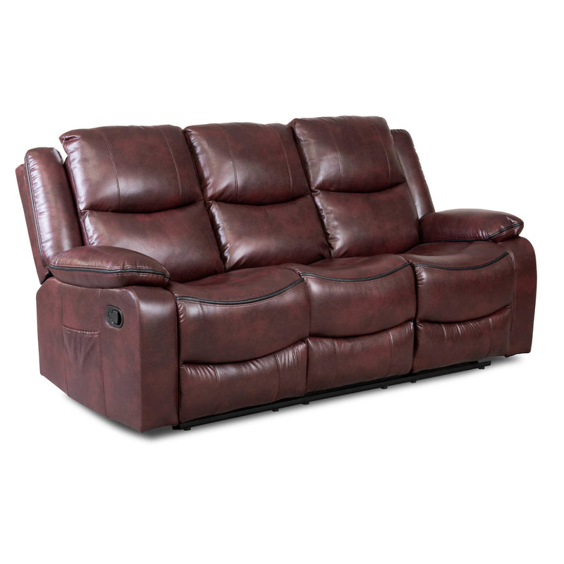 Sherwood Burgundy Leather Reclining Sofas