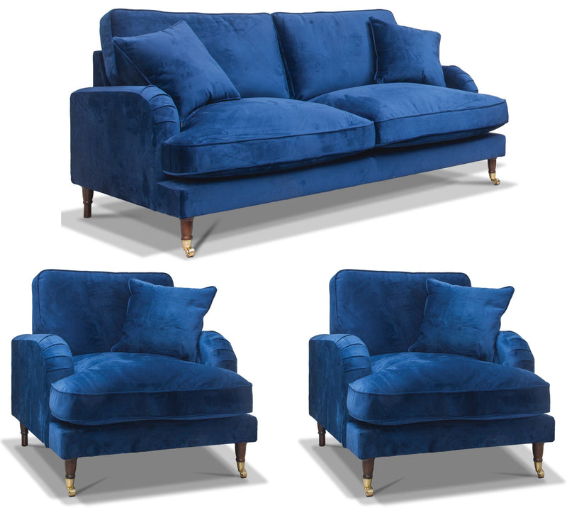 Rupert Fabric Sofa - Marine Blue Colour
