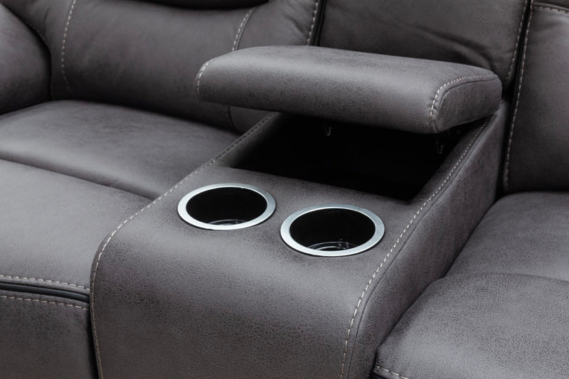 Bruno Grey Recliner Sofas Fabric