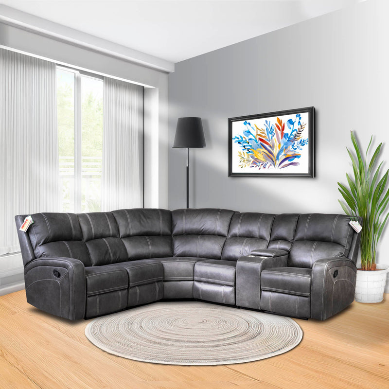 Galway Grey or Tan Recliner Corner Suites