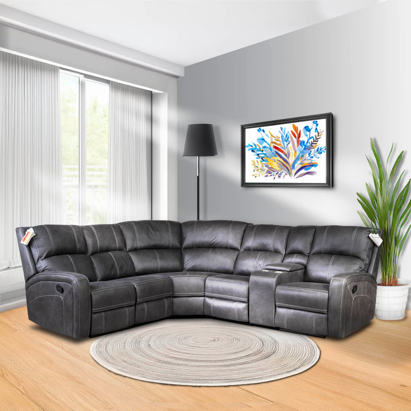 Galway Grey or Tan Reclining Corner Sofas