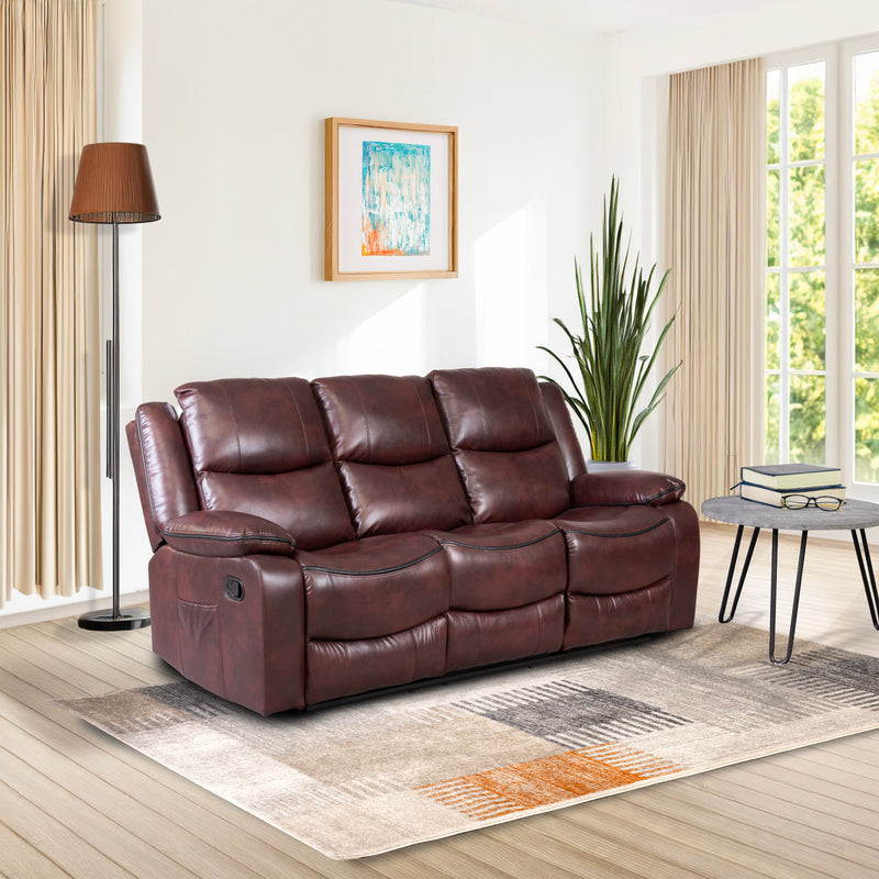 Sherwood Burgundy Leather Recliner Sofas Northern Ireland