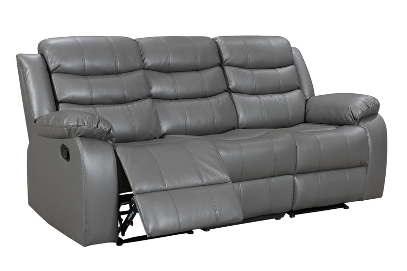 Boston Grey Leather Recliner Sofas