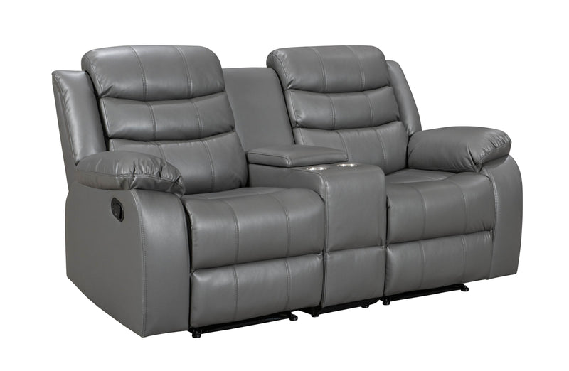 Boston Grey Leather Recliner Sofas