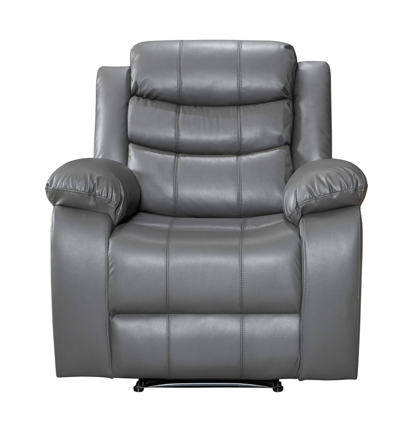 Boston Grey Leather Recliner Sofas