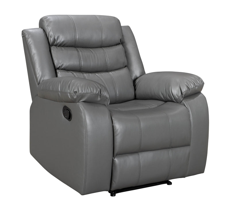 Boston Grey Leather Recliner Sofas