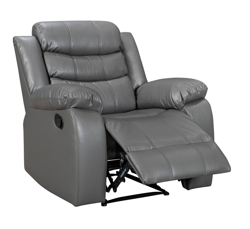 Boston Grey Leather Recliner Sofas