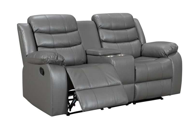 Boston Grey Leather Recliner Sofas