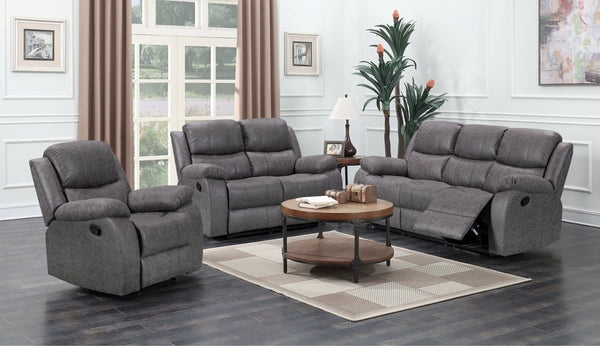 3+1+1 Seater Banus Grey Fabric Recliner Couches Cookstown