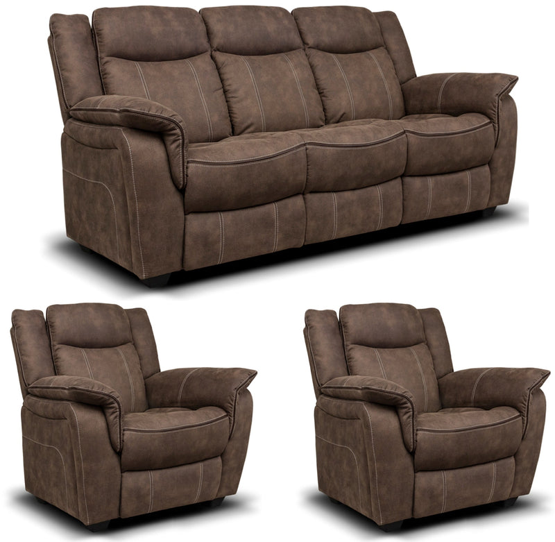 3+1+1 Seater Fabric Non Recliner Suites Brooklyn in 2 Colours