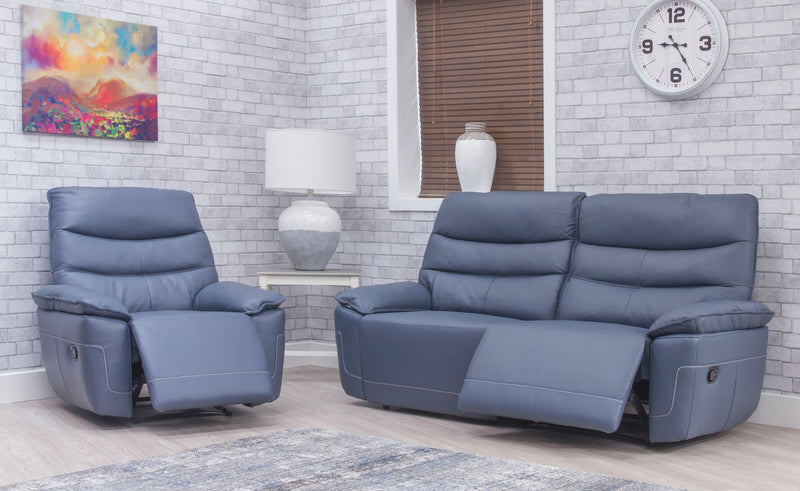 Cadiz Leather 2 Seater Reclining Sofa