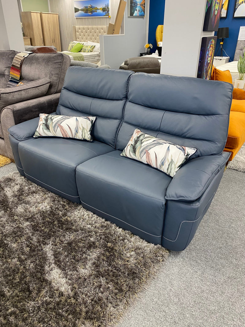 Cadiz Leather 2 Seater Recliner Suite