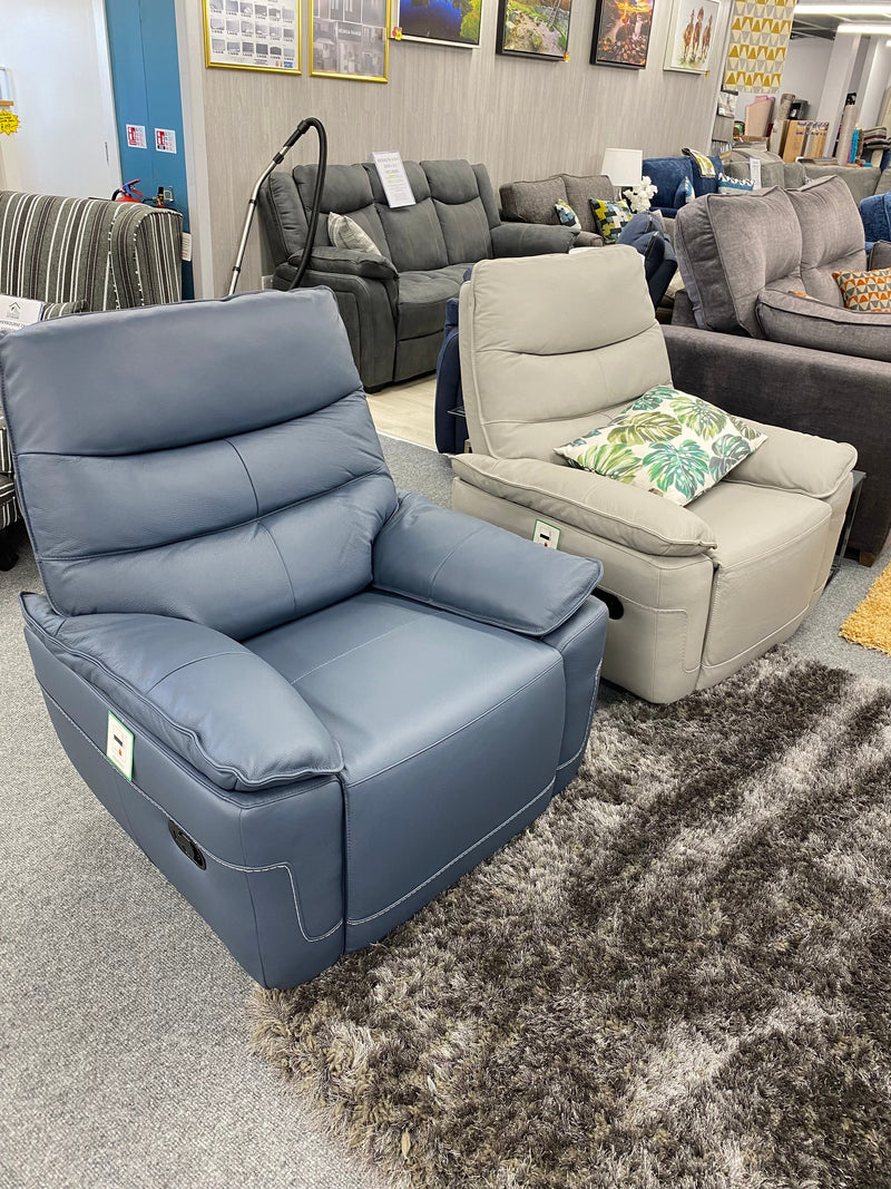 Cadiz Leather 3+1+1 Seater Recliner Couch