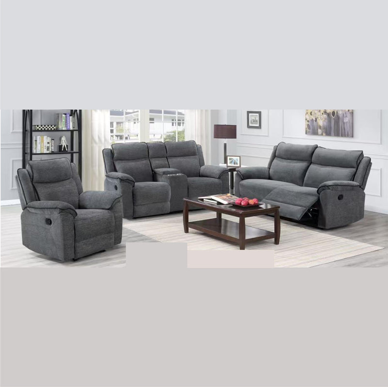 Darcy 3+2 Seater Recliner Sofas Grey Fabric