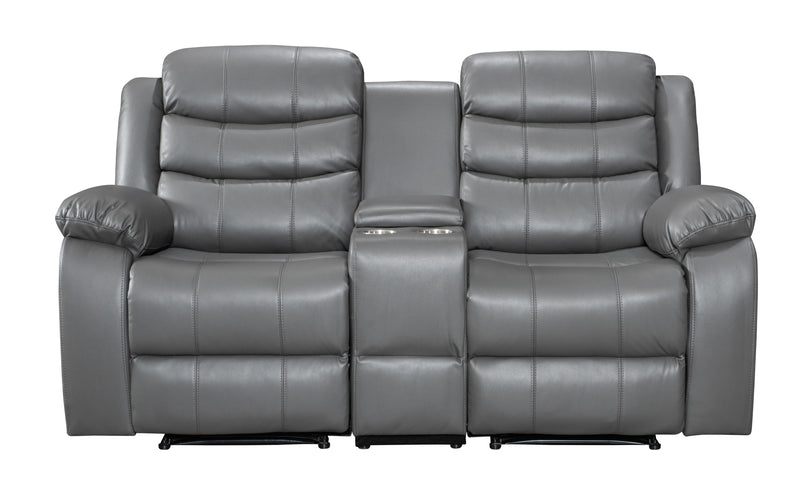 Boston Grey Leather Recliner Sofas