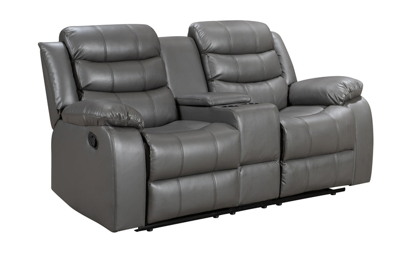 Boston Grey Leather Recliner Sofas