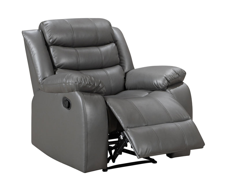 Boston Grey Leather Recliner Sofas