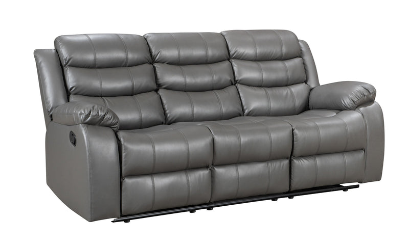 Boston Grey Leather Recliner Sofas