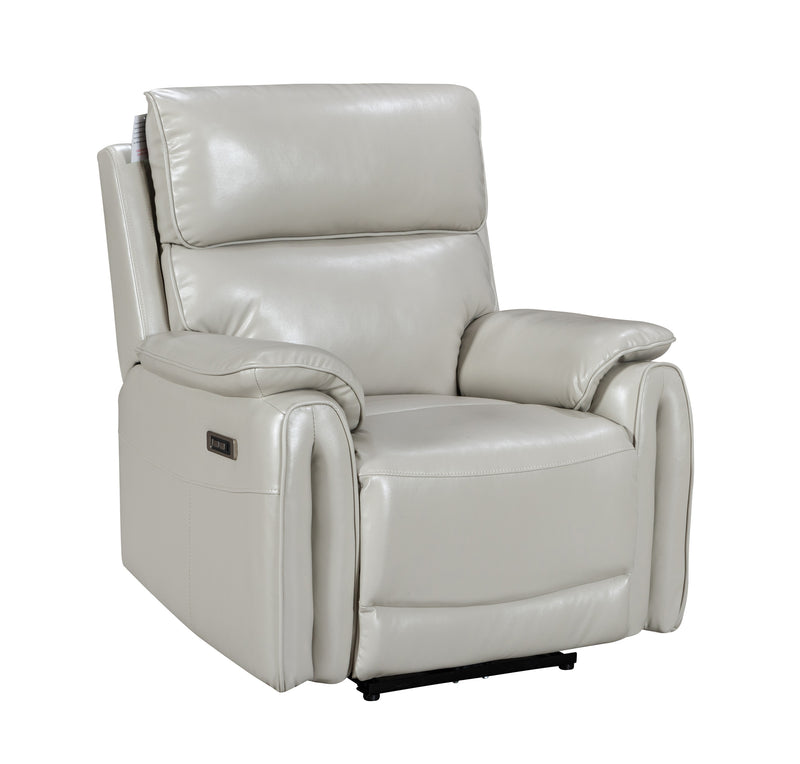 Alexis Taupe Leather Power Recliner Sofas