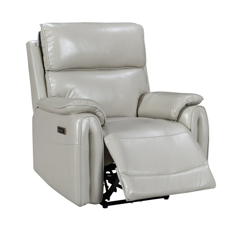 Alexis Taupe Leather Power Recliner Sofas