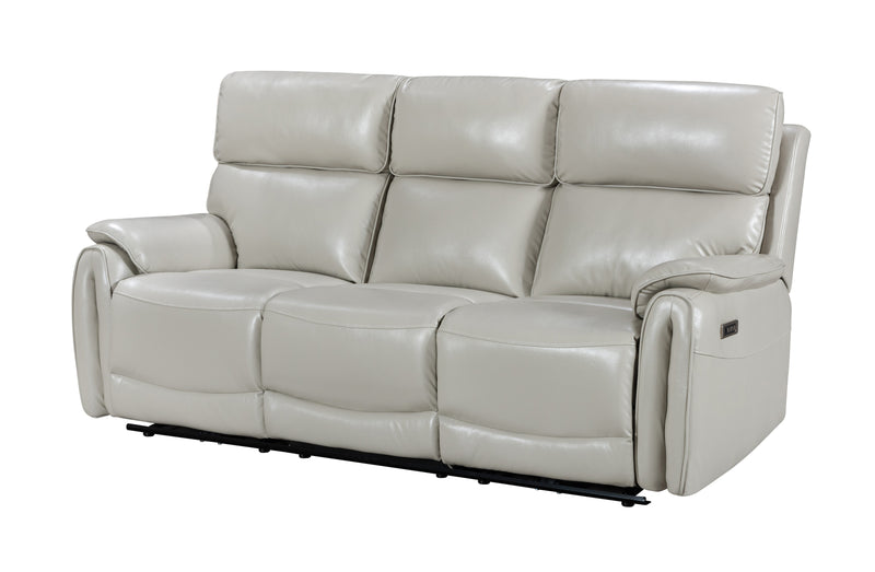 Alexis Taupe Leather Power Recliner Sofas