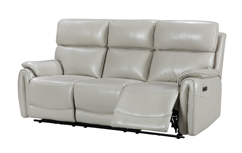 Alexis Taupe Leather Power Recliner Sofas