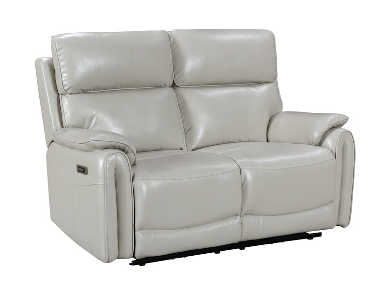 Alexis Taupe Leather Power Recliner Sofas