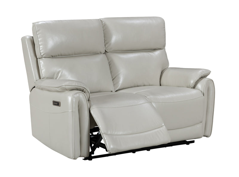 Alexis Taupe Leather Power Recliner Sofas