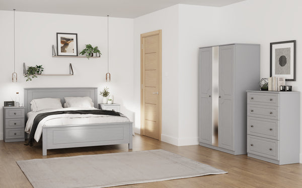 Grey Ash 3 Door Plain Robe