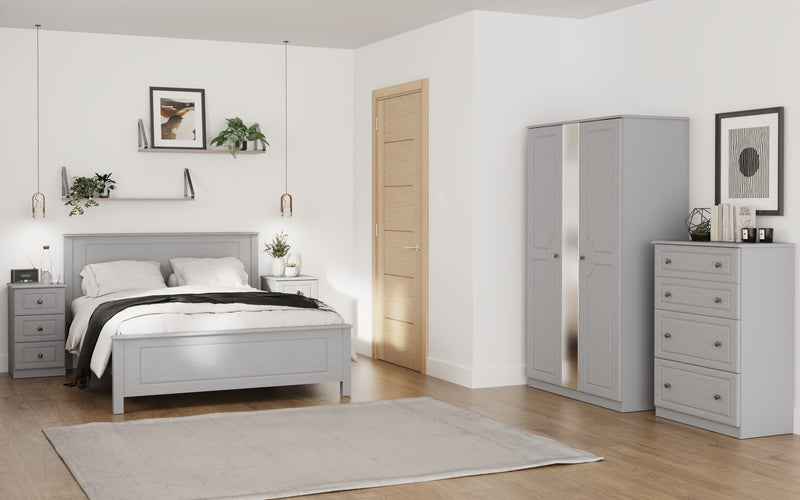 Grey Ash 3 Door Plain Robe