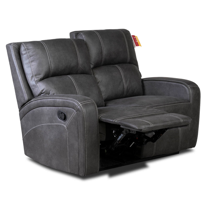 The Galway 2 seat gun metal fabric 