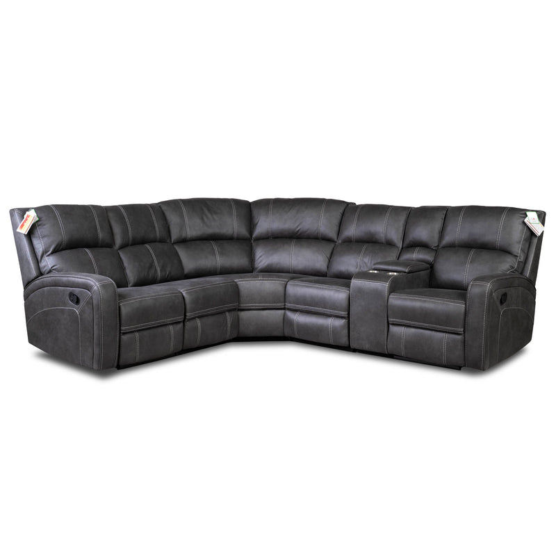 Recliner Corner Sofas in Gun Metal Fabric The Moneen