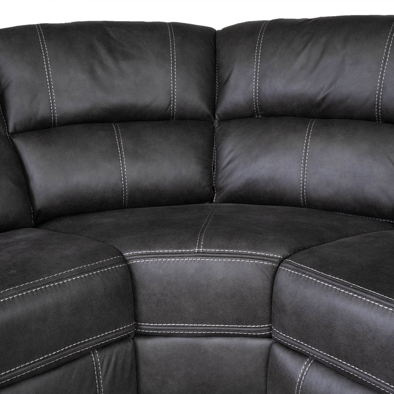 Recliner Corner Sofas in Gun Metal Fabric The Moneen