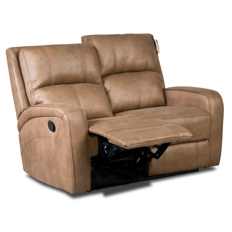 Galway 2 Seater Recliner Sofas Tan Grey Fabric