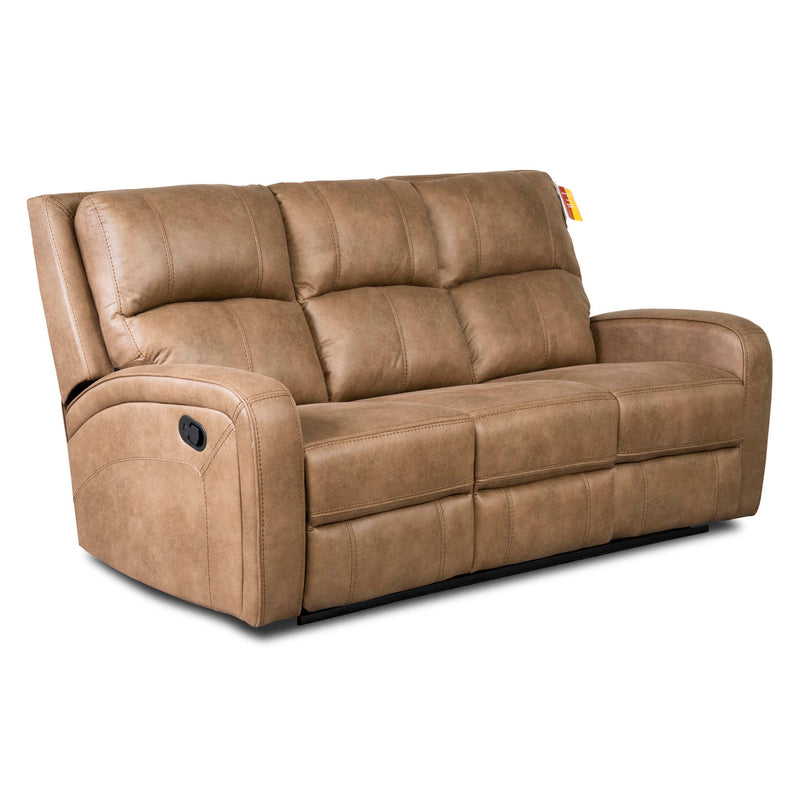 Galway 2 Seater Recliner Sofas Tan Grey Fabric