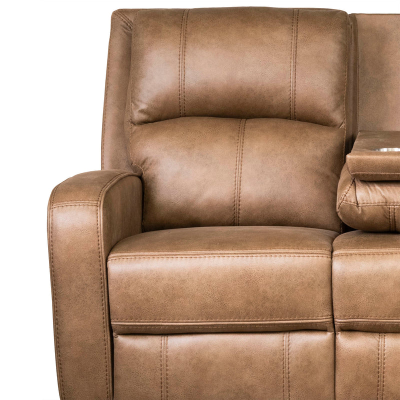 Galway 2 Seater Recliner Sofas Tan Grey Fabric