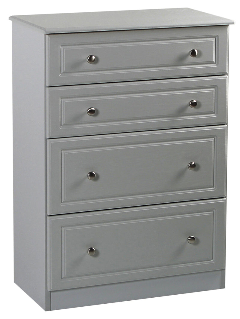 Grey Ash 4 Drawer Deep Chest