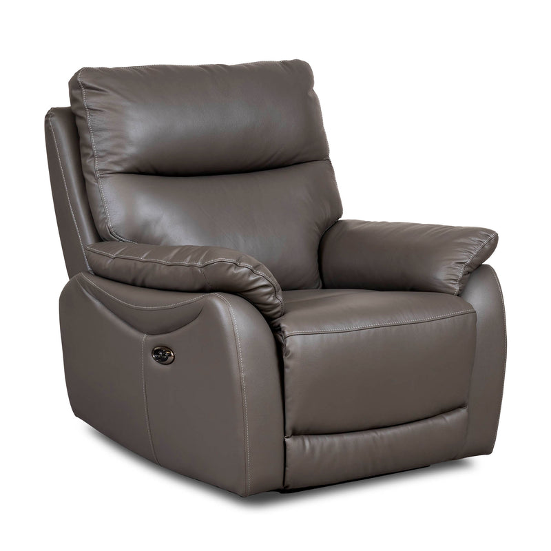 Hartley 3+2+1 Power Recliner Sofas, Grey Leather