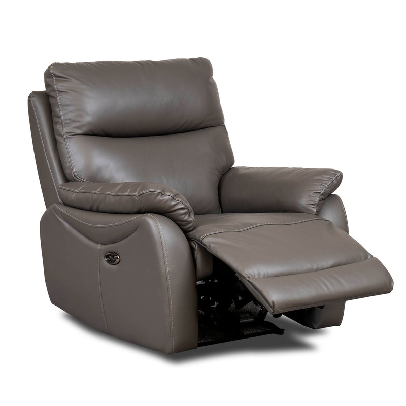 Hartley 3+2+1 Power Recliner Sofas, Grey Leather