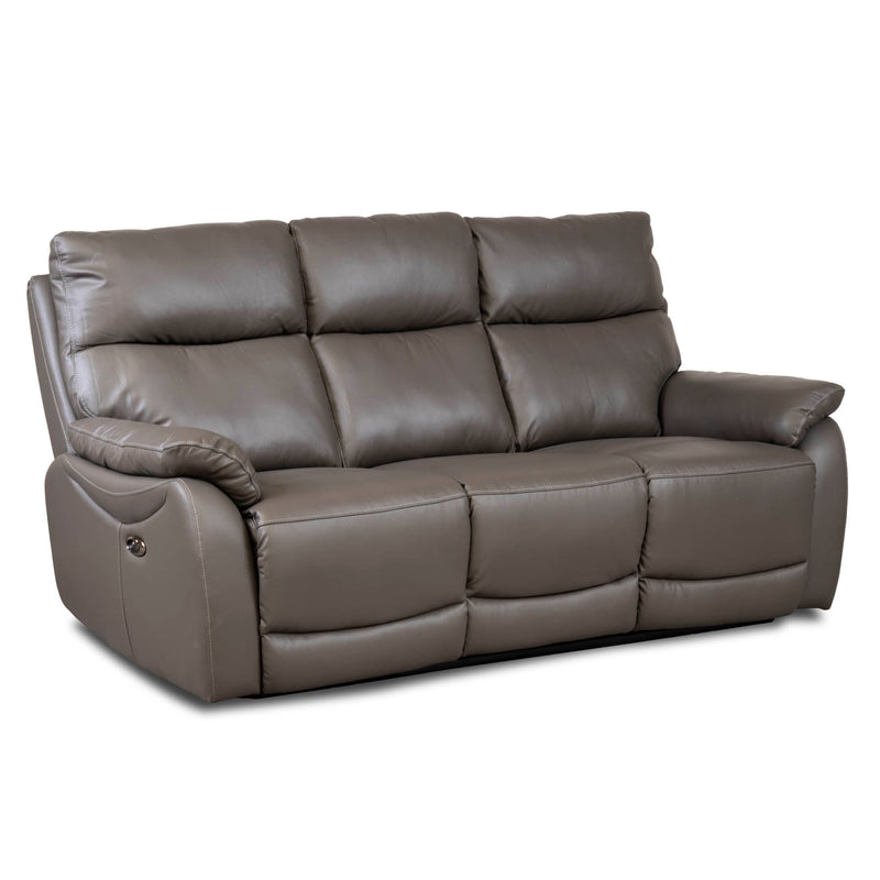 Hartley 3+2+1 Power Recliner Sofas, Grey Leather