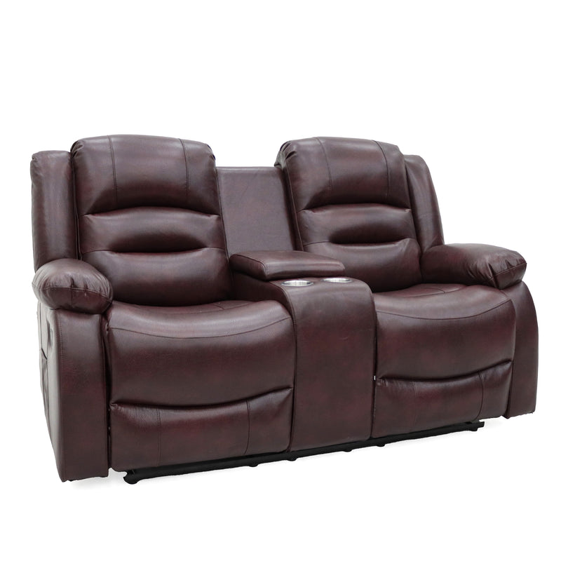 Tyler Burgundy Leather Recliner Sofas