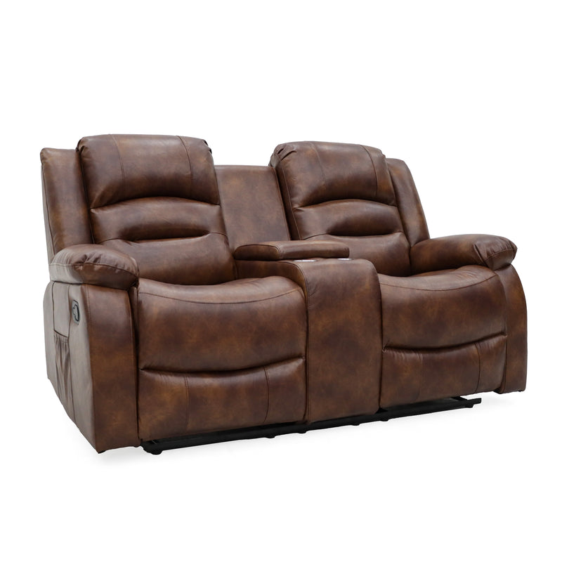 Tyler Tan Leather Recliner Sofas