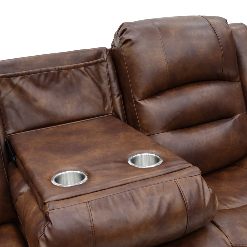 Tyler Tan Leather Recliner Sofas