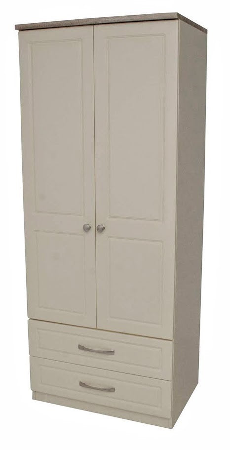 Milano Cream Oak 2'6'' 2 Drawer Robe