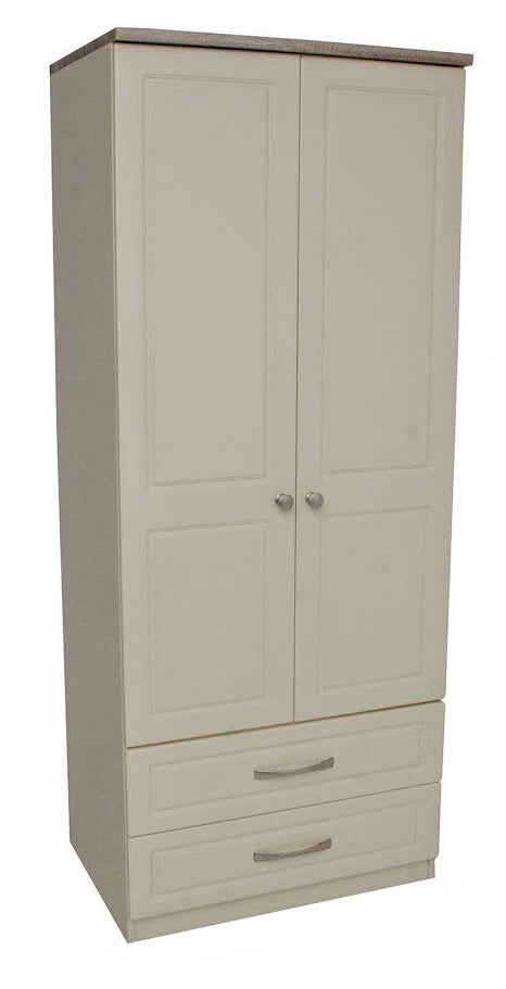 Milano Cream Oak 2'6'' 2 Drawer Robe